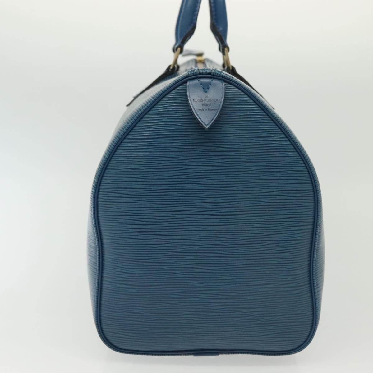 Louis Vuitton Speedy Handbag Epi Leather, BLUE, LEATHER, Handbag