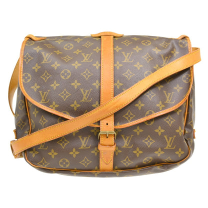 Louis Vuitton Saumur Monogram Canvas, Brown, Canvas, Shoulder Bag