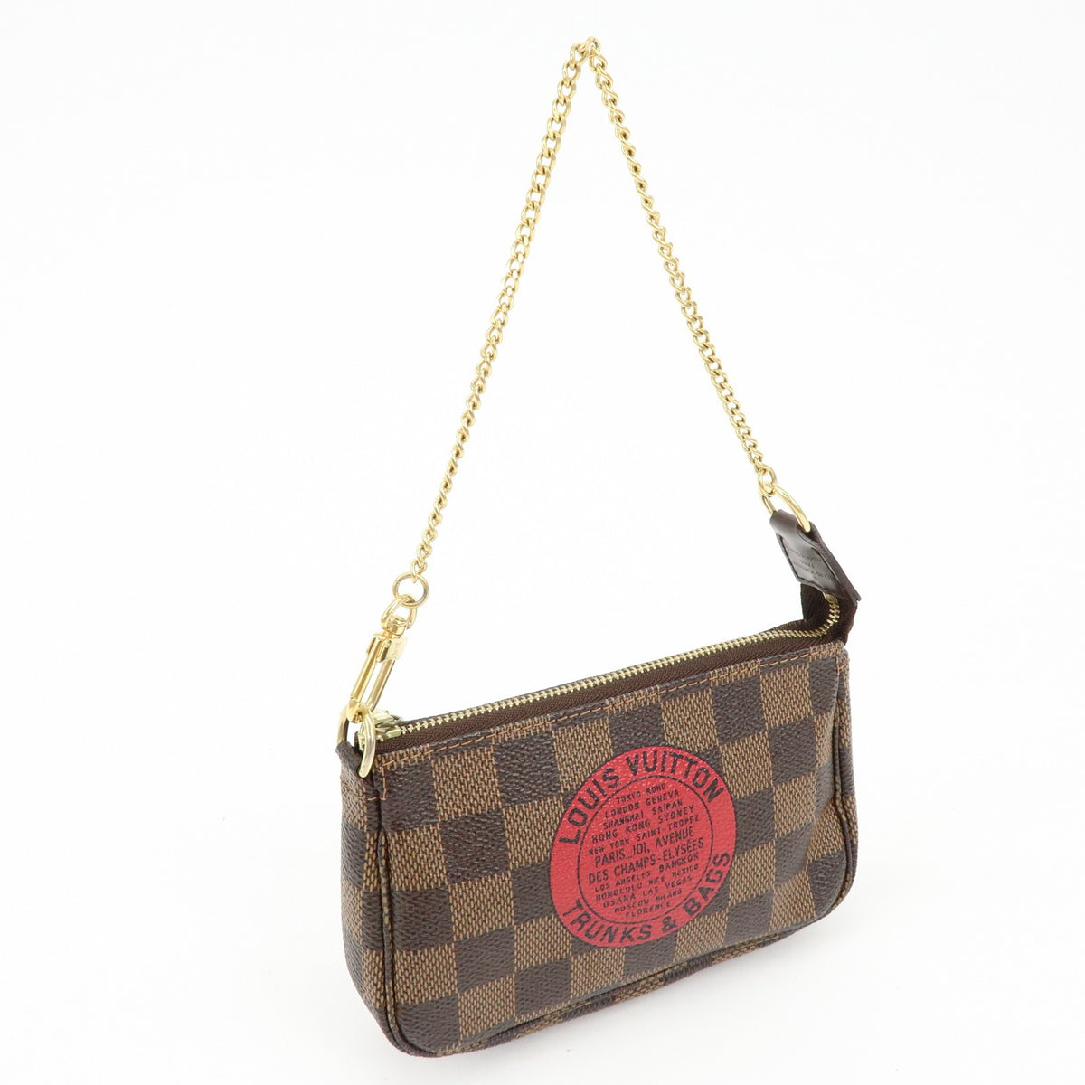 Louis Vuitton Pochette Accessoires Limited Edition Damier, Brown, Canvas, Clutch