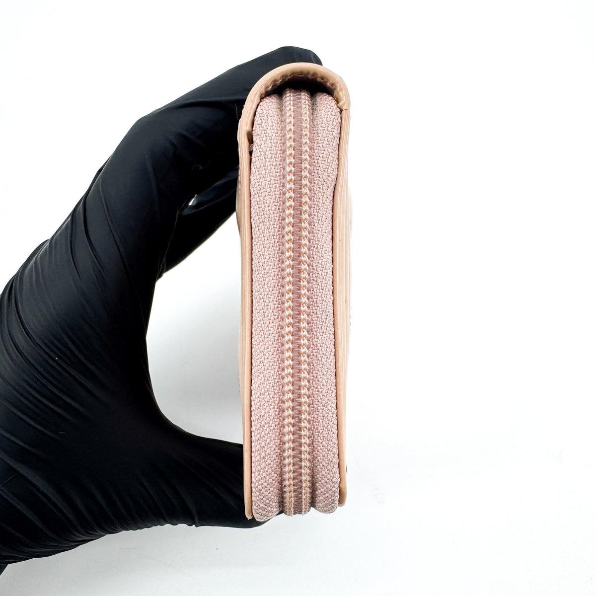 Chanel Boy Zip Around Quilted Patent, Pink, Patent Leather, Wallet