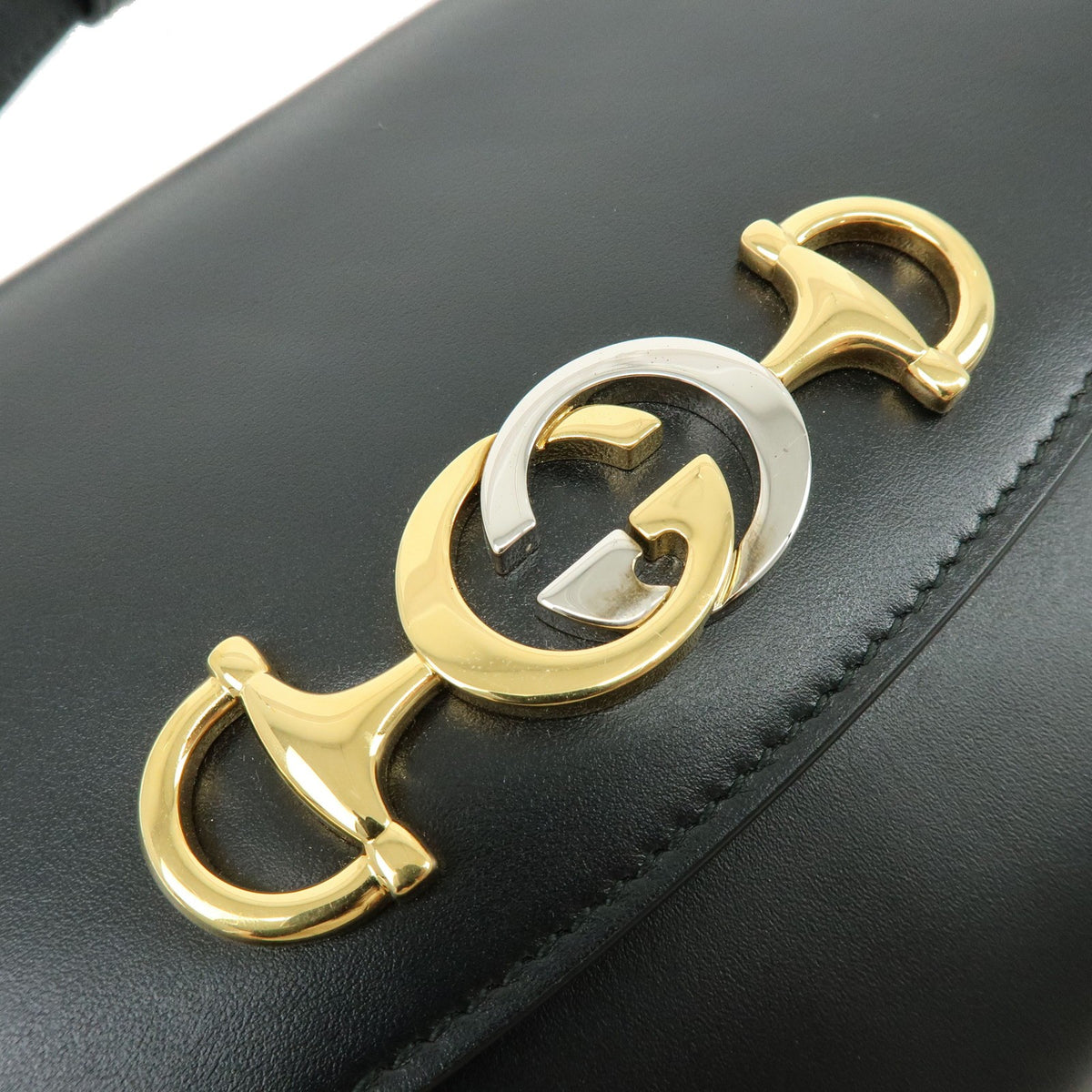 Gucci Zumi Leather, Black, Leather, Shoulder Bag