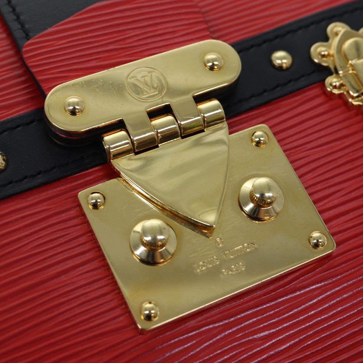 Louis Vuitton Trunk Clutch Epi Leather, Red, Leather, Shoulder Bag