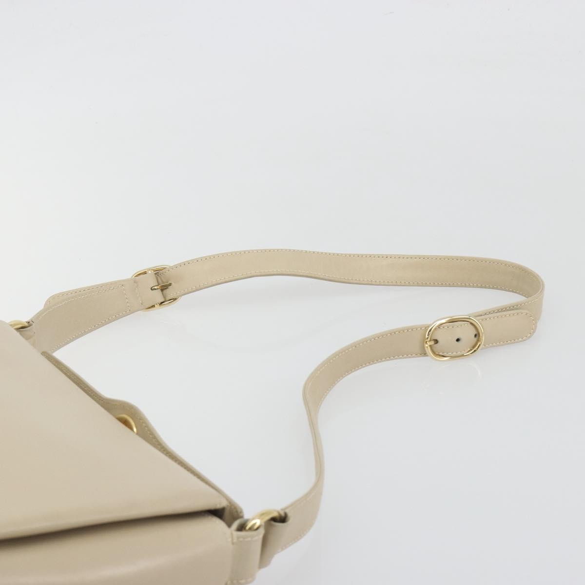 Gucci Vintage Convertible Box Leather, Beige, Leather, Handbag