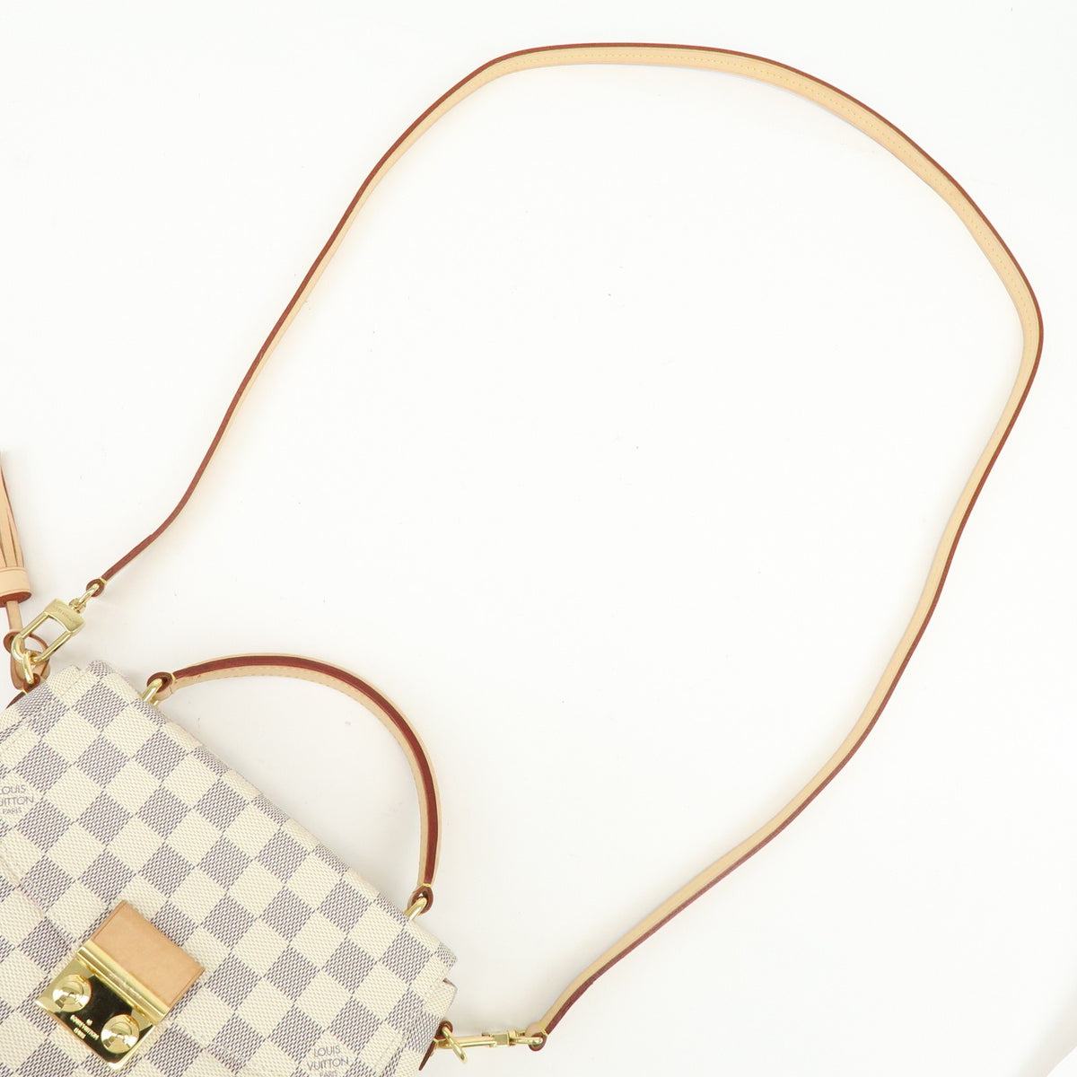 Louis Vuitton Croisette Epi Leather, White, Canvas, Tote Bag