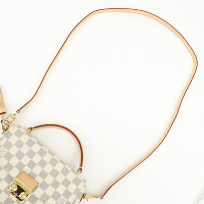 Louis Vuitton Croisette Epi Leather, White, Canvas, Tote Bag