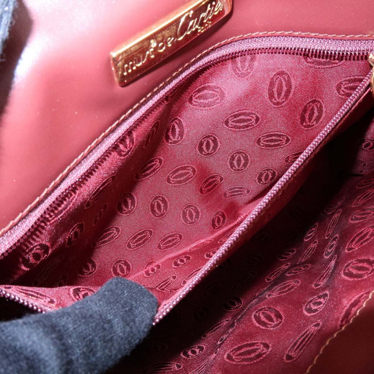 Cartier Must de Cartier Clutch Leather, Burgundy, Leather, Clutch