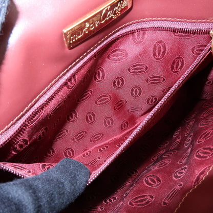 Cartier Must de Cartier Clutch Leather, Burgundy, Leather, Clutch