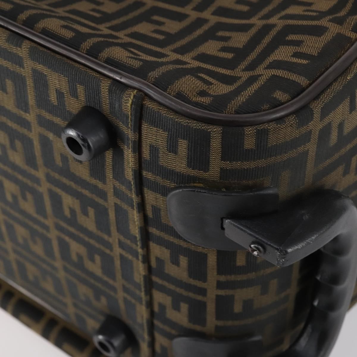Fendi Vintage Rolling Suitcase Zucca Canvas, Brown, Canvas, Travel Bag