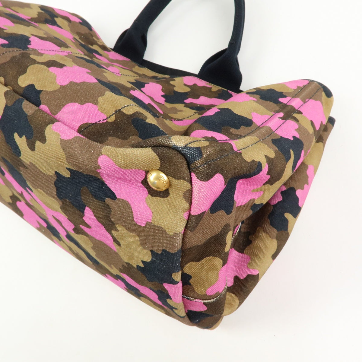 Prada Canapa Canvas, Khaki, Canvas, Tote Bag