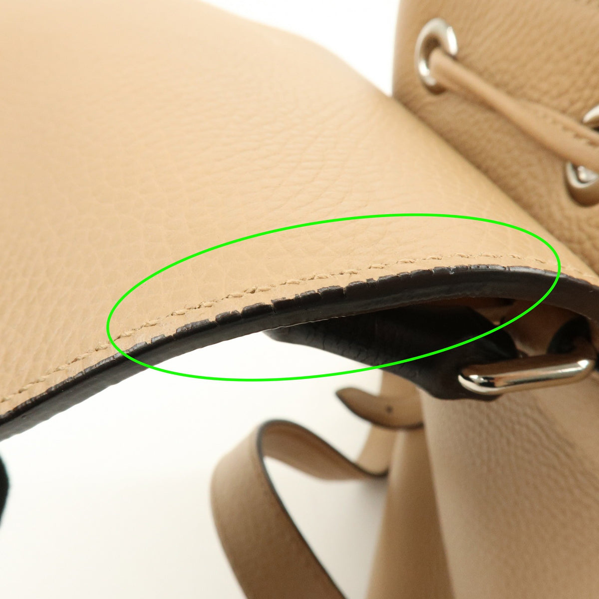 Gucci Bamboo Tassel Leather, Beige, Leather, Backpack