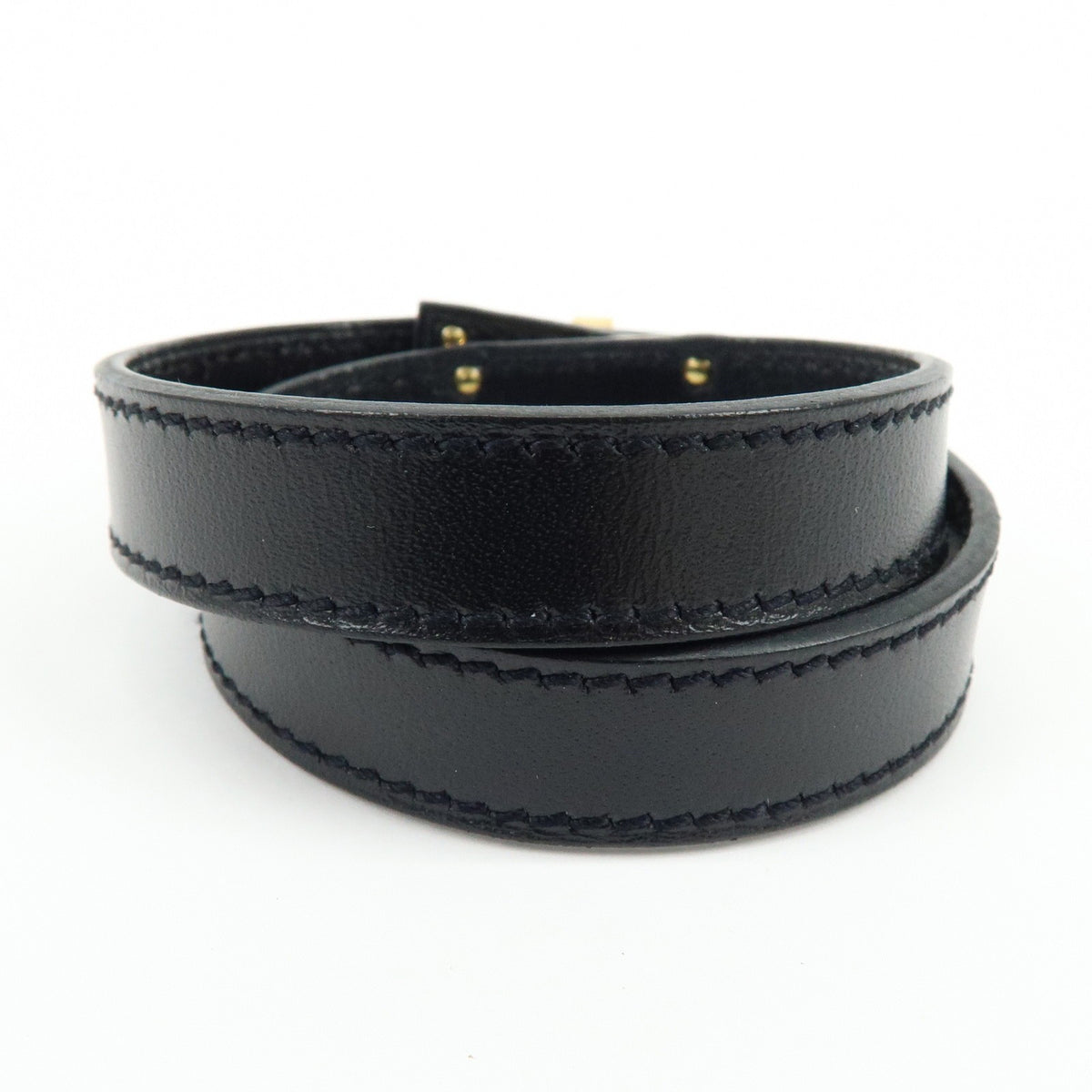Hermes Kelly Double Tour Leather, Black, Leather, Bracelet