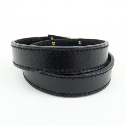 Hermes Kelly Double Tour Leather, Black, Leather, Bracelet