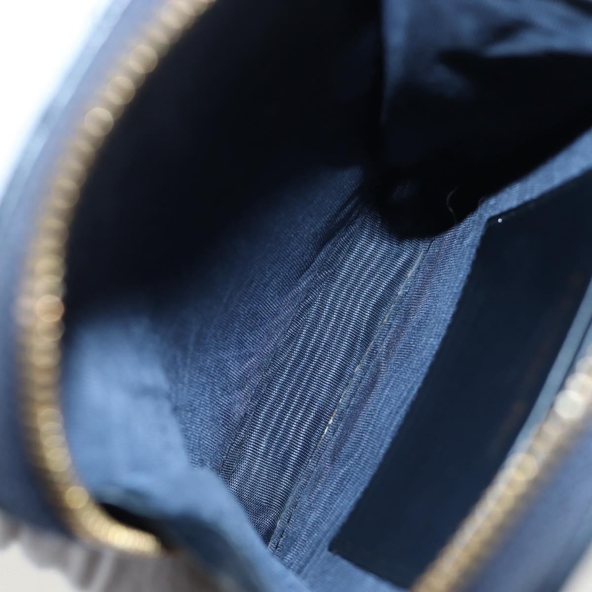 Christian Dior 30 Montaigne Phone Holder on Chain Oblique Canvas, Navy, Canvas, Crossbody Bag