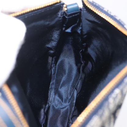 Christian Dior Vintage Saddle Bag Canvas, Navy, Canvas, Clutch