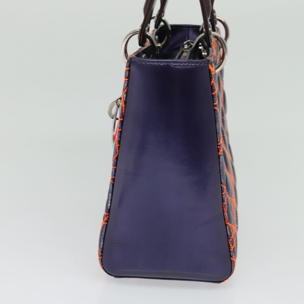 Christian Dior Lady Dior, Purple, Leather, Handbag