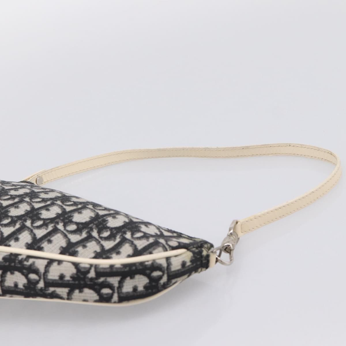 Christian Dior Vintage Saddle Diorissimo Canvas, Gray, Canvas, Handbag