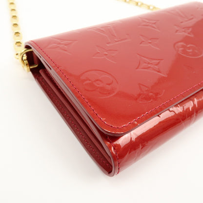 Louis Vuitton Chaine Monogram Vernis, Red, Patent Leather, Crossbody Bag