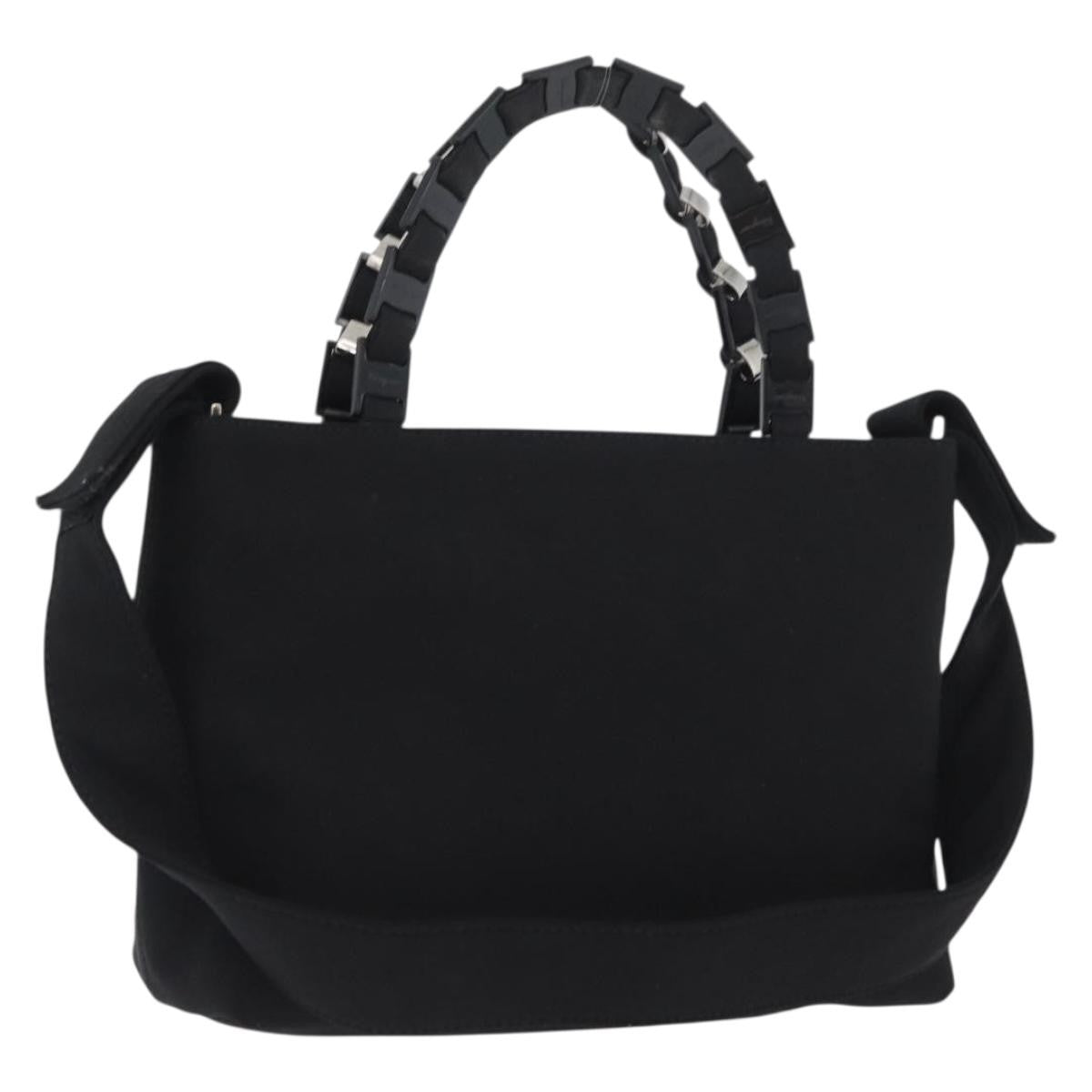 Salvatore Ferragamo Vintage Canvas, Black, Canvas, Handbag