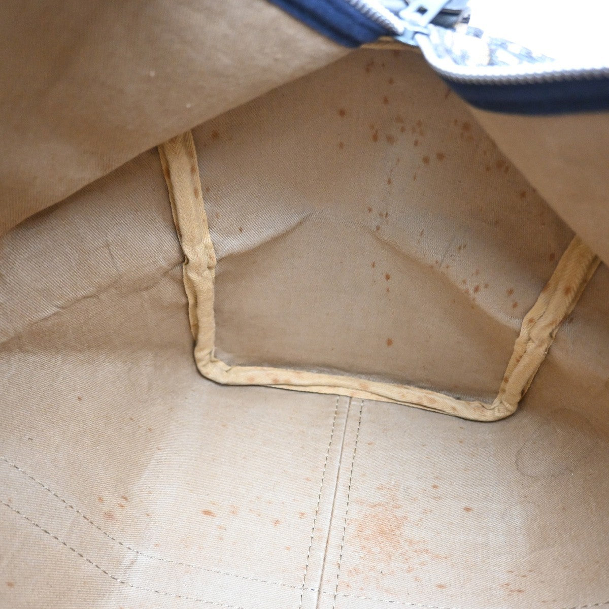 Christian Dior Vintage Trotter Boston Diorissimo Canvas, Navy, Canvas, Handbag