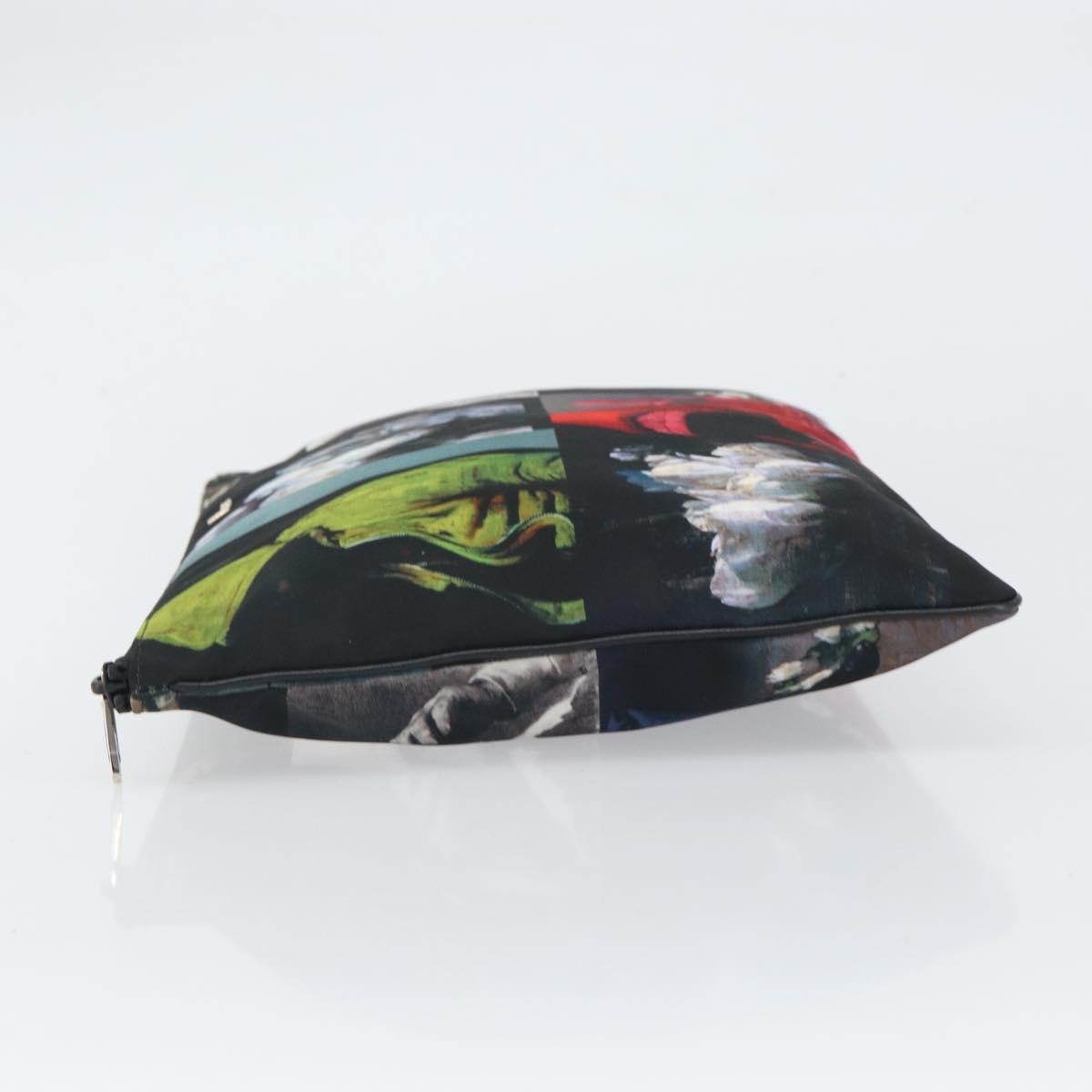 Christian Dior Homme Zip Printed Nylon, Multicolour, Nylon, Clutch