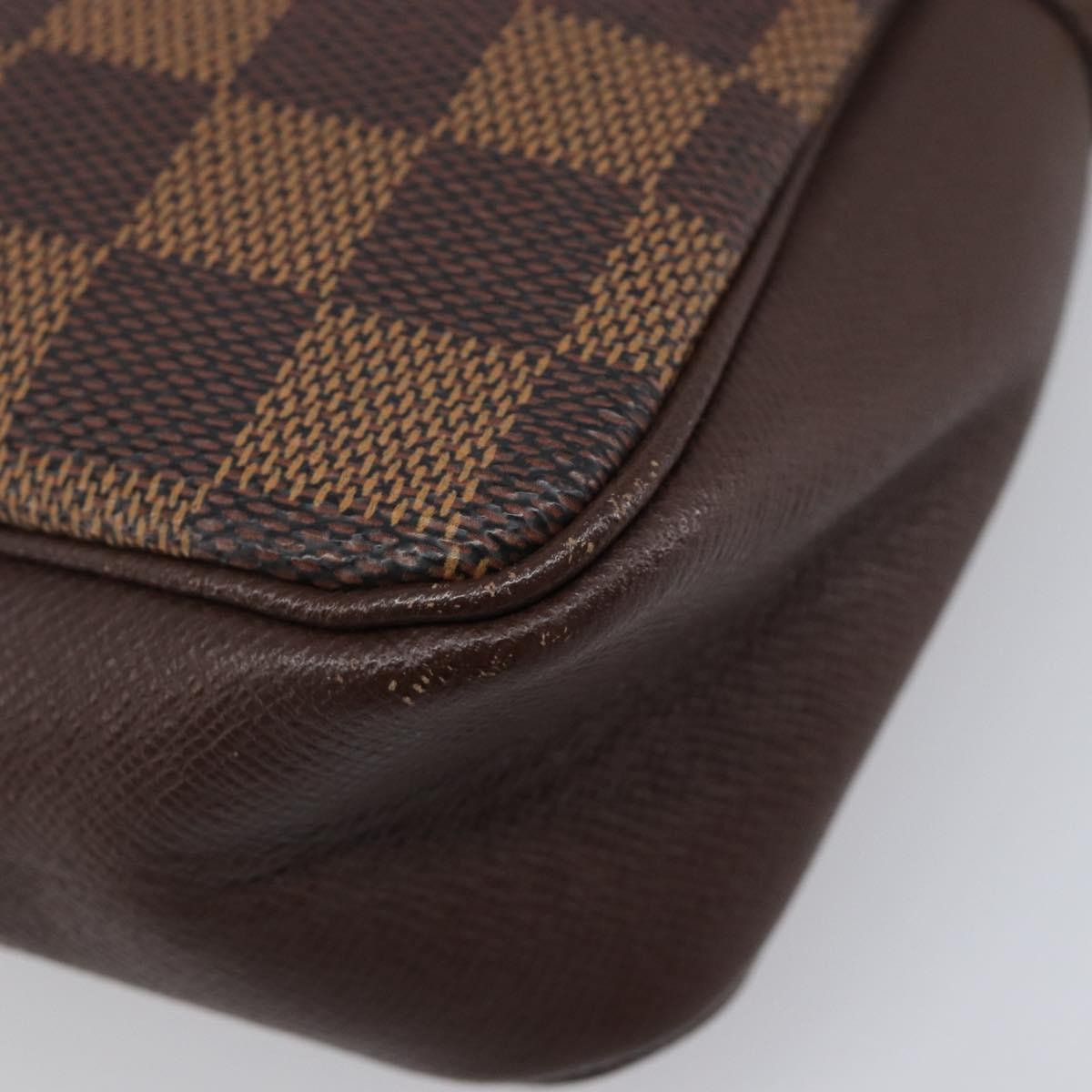 Louis Vuitton Trousse Make Up Damier, Brown, Canvas, Clutch