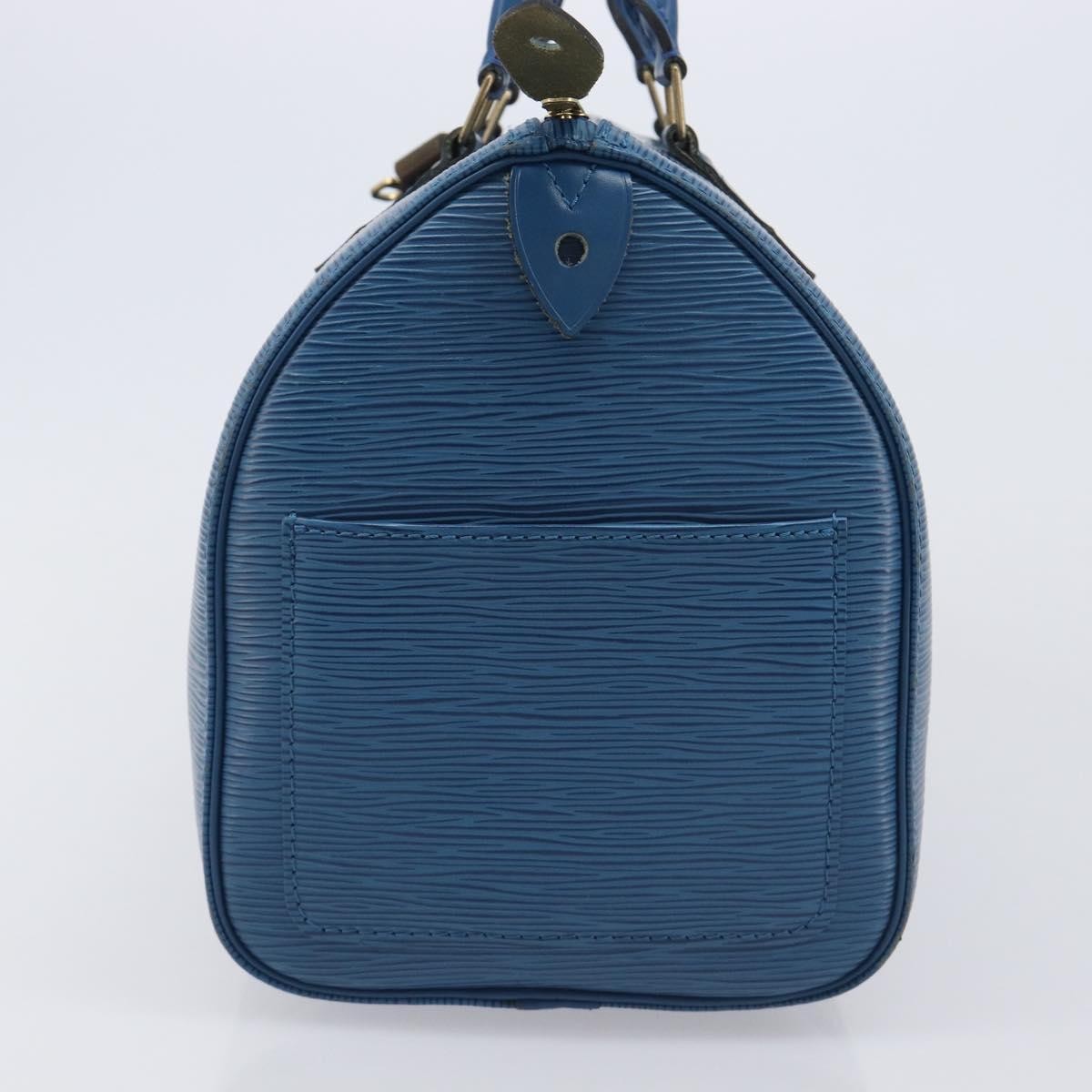 Louis Vuitton Speedy Epi Leather, Blue, Leather, Handbag