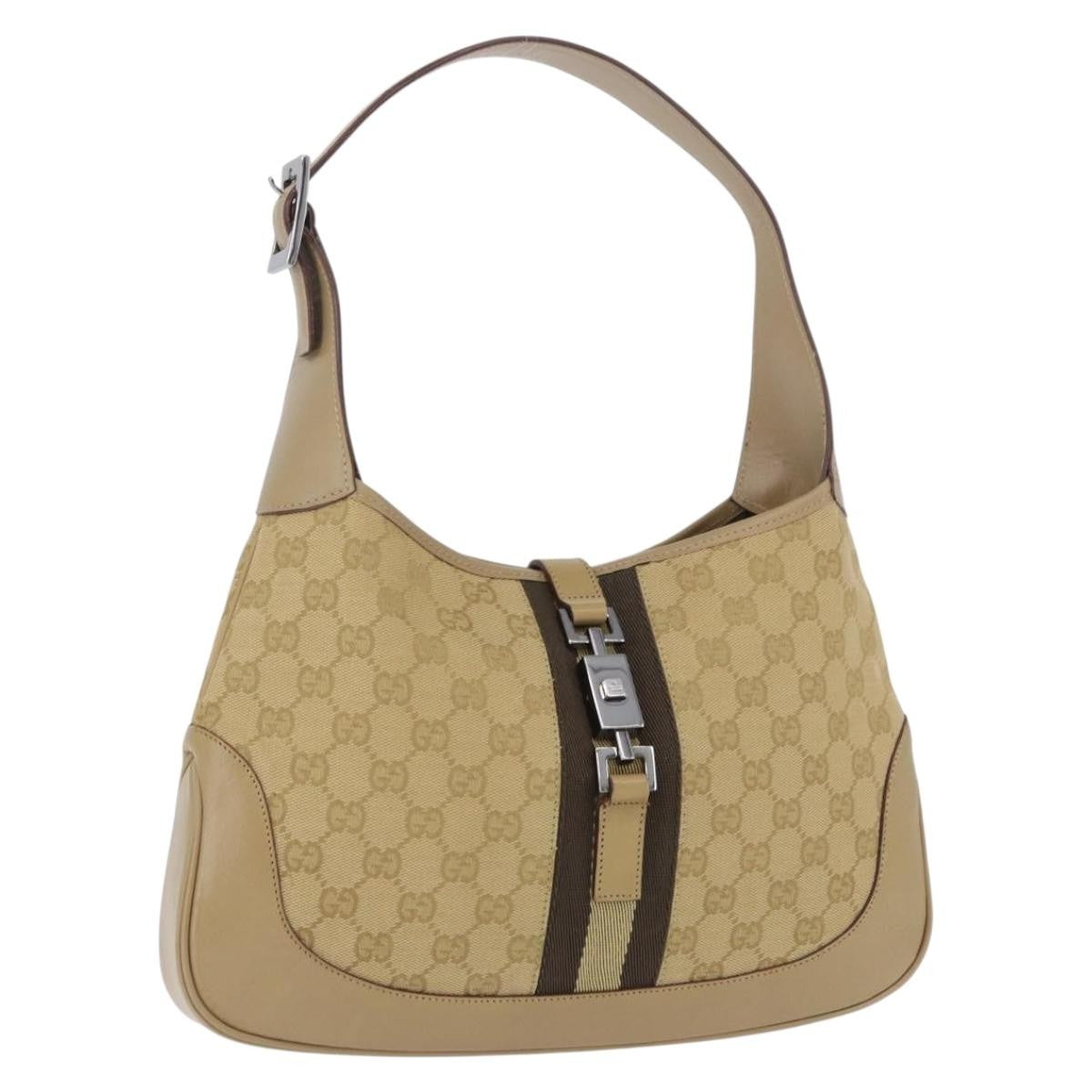 Gucci Jackie Canvas, Beige, Canvas, Handbag