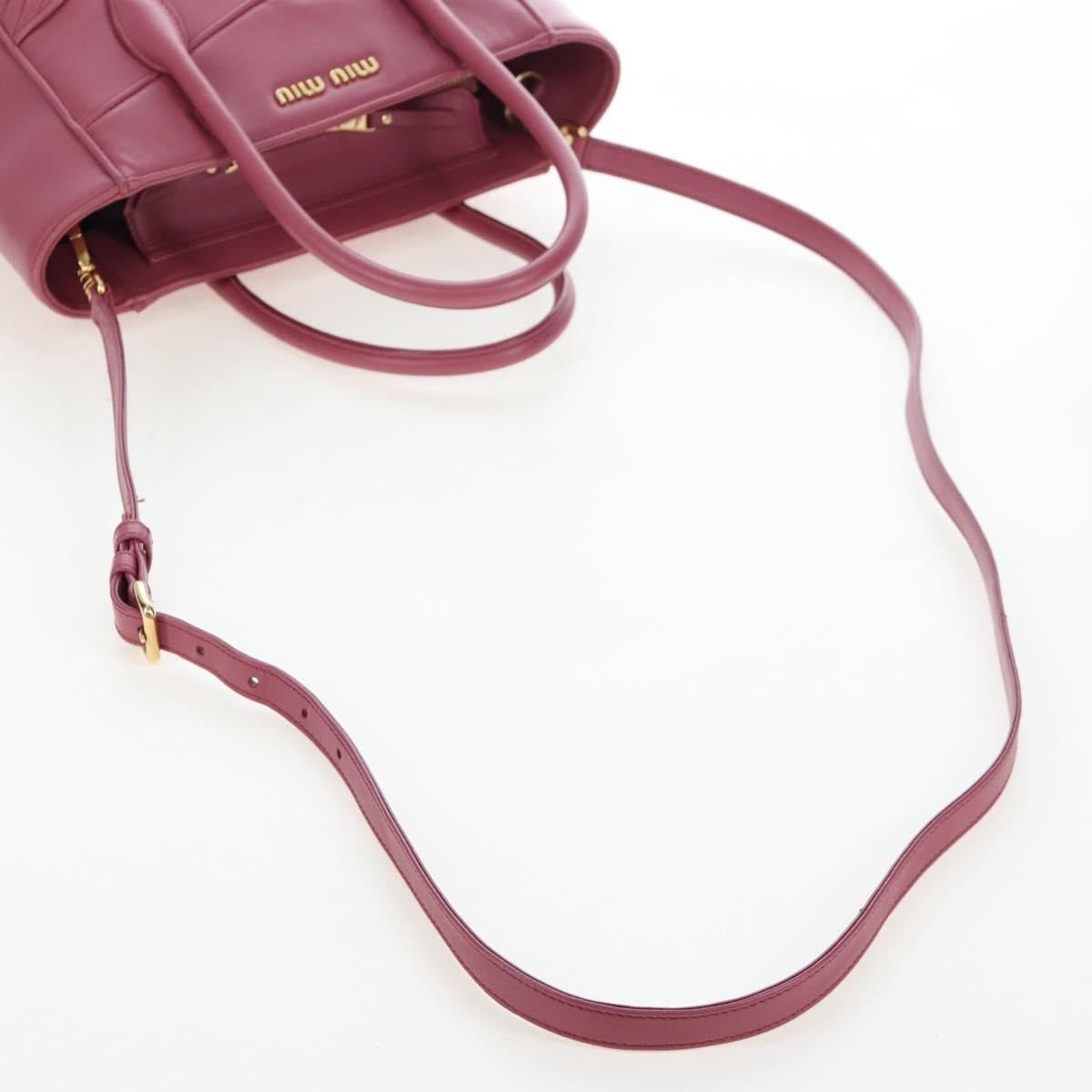 Miu Miu Beau Top Handle Leather, Pink, Leather, Handbag