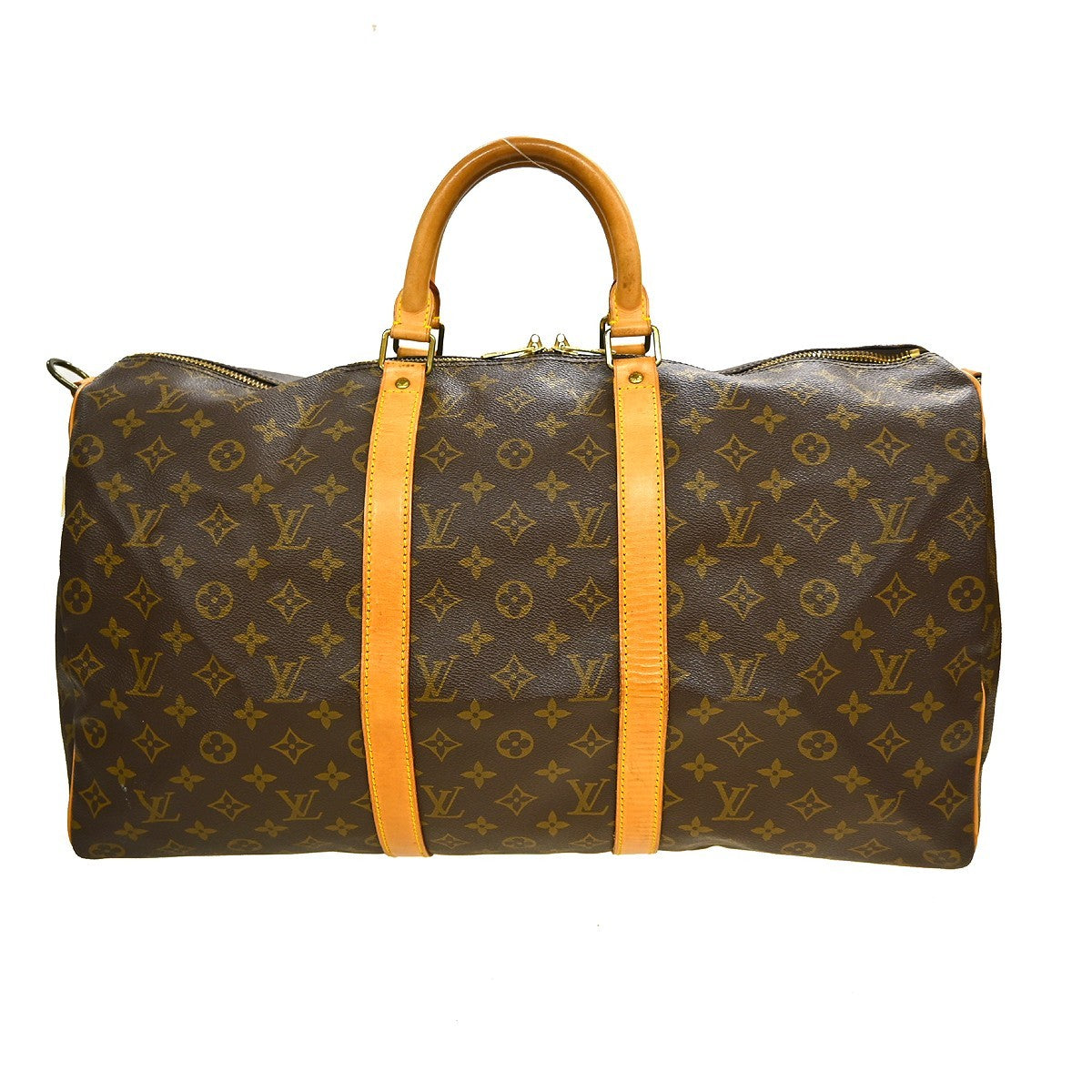 Louis Vuitton Keepall Bandoulière Monogram, Brown, Canvas, Travel Bag