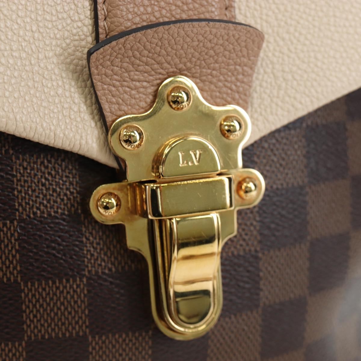 Louis Vuitton Clapton Backpack Damier and Leather, Brown, Canvas, Backpack
