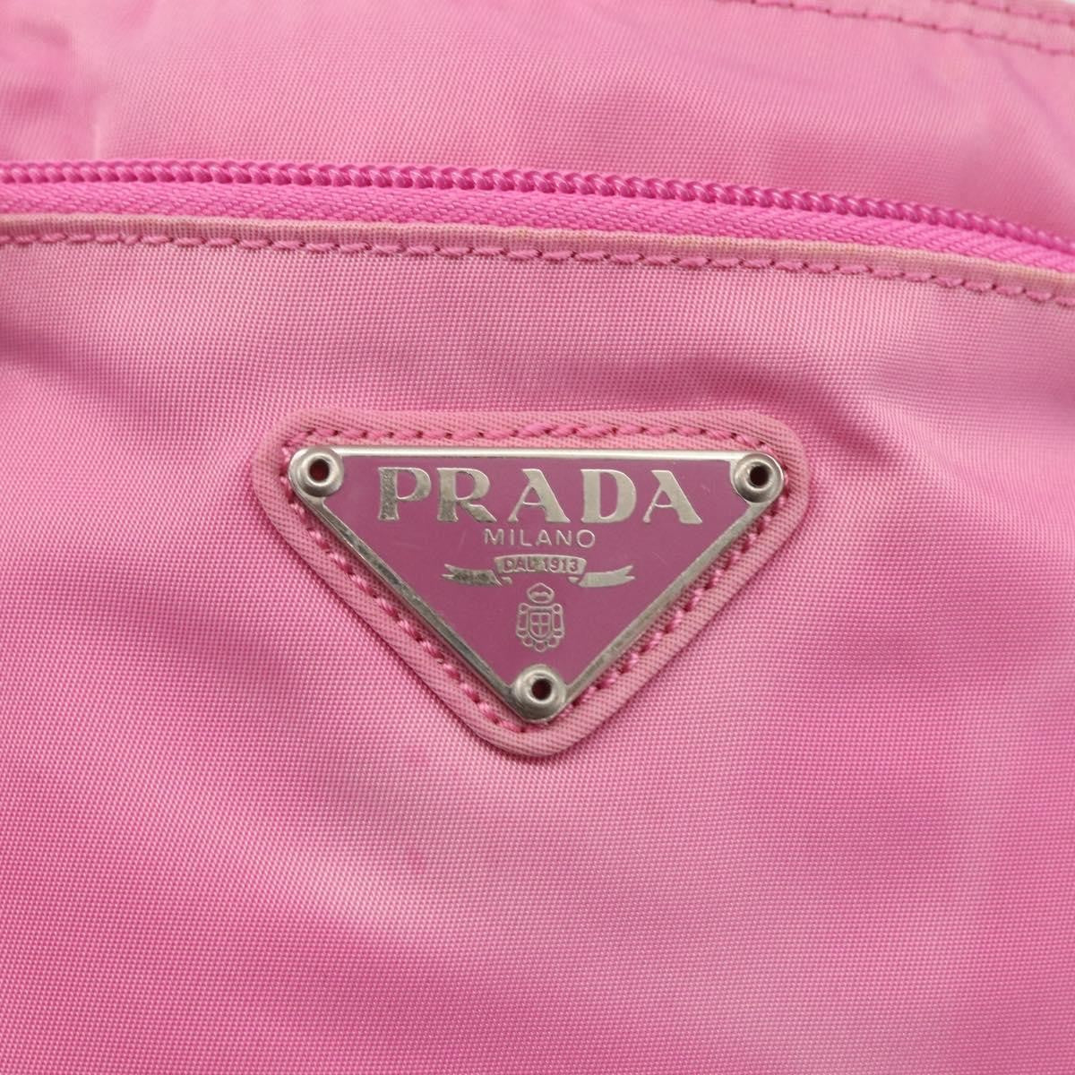Prada Front Pocket Messenger Tessuto, Pink, Nylon, Shoulder Bag