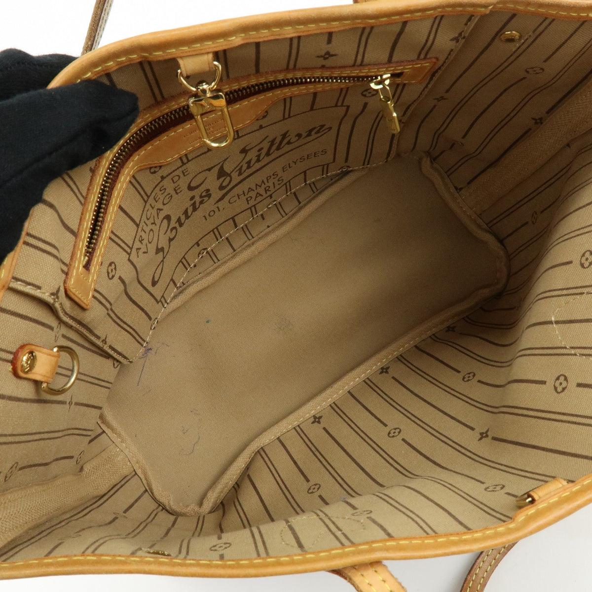 Louis Vuitton Neverfull Monogram Canvas, Brown, Canvas, Tote Bag