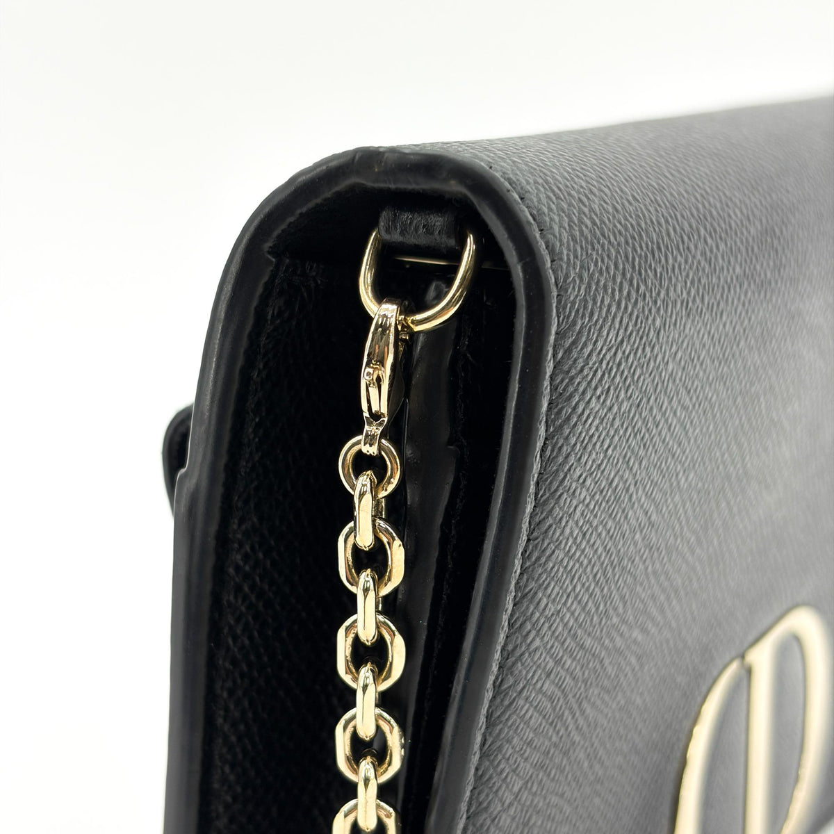 Christian Dior 30 Montaigne 2-in-1 Leather, Black, Calfskin, Clutch