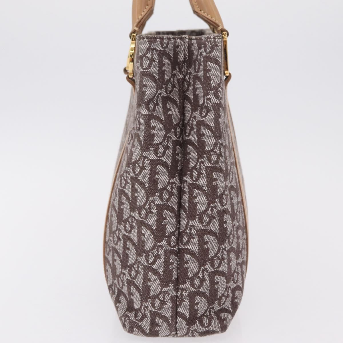 Christian Dior Vintage Open Diorissimo Canvas, Brown, Canvas, Tote Bag