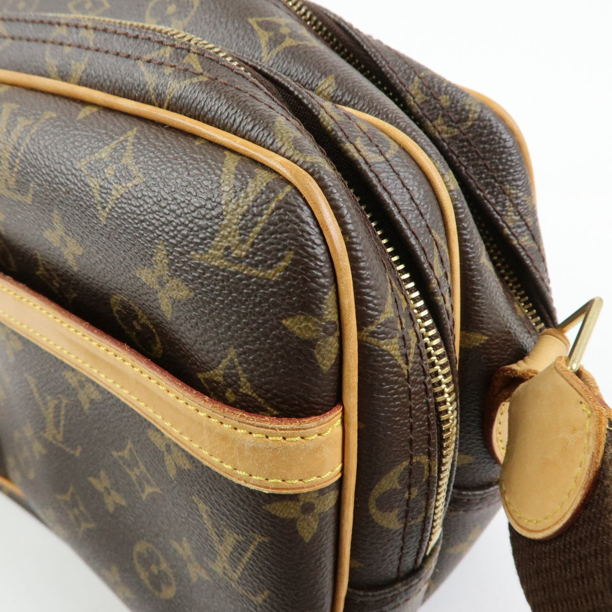 Louis Vuitton Reporter Monogram Canvas, Brown, Canvas, Shoulder Bag