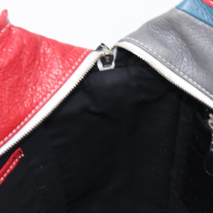 Balenciaga Bazar Striped Leather, Multicolour, Leather, Tote Bag