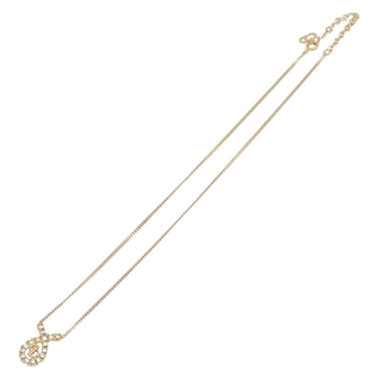 Christian Dior CD Long Metal with Beads, Gold, Metal, Necklace