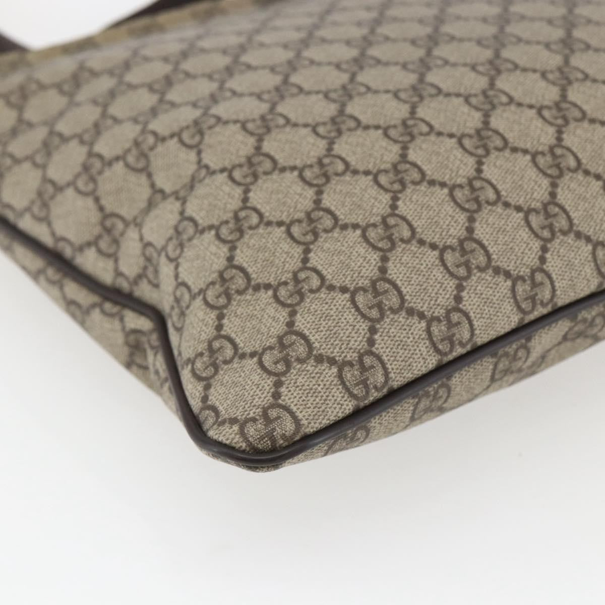 Gucci Zip Top Messenger GG Coated Canvas, Beige, Canvas, Shoulder Bag