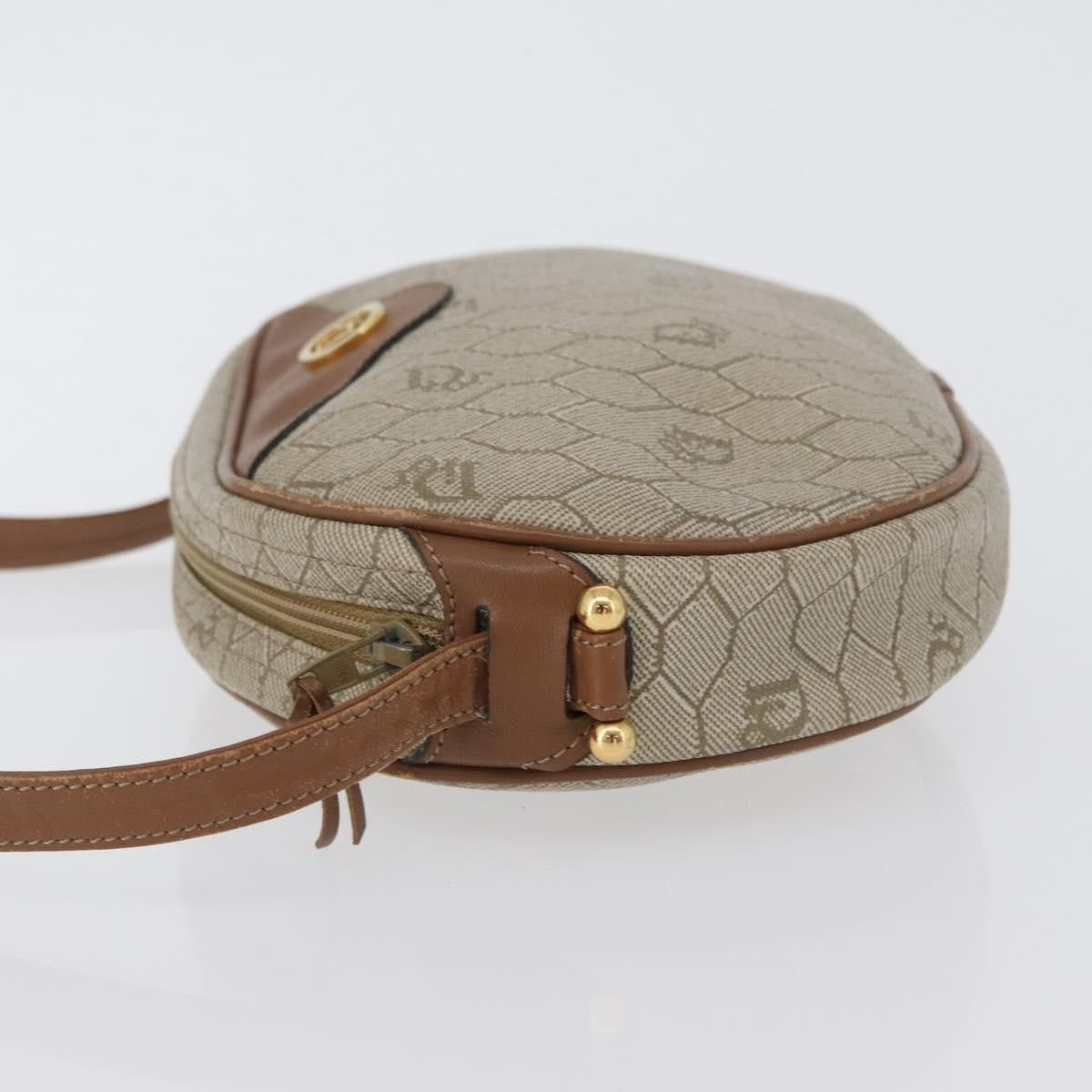 Christian Dior Vintage Honeycomb Canvas and Leather, Beige, Canvas, Shoulder Bag