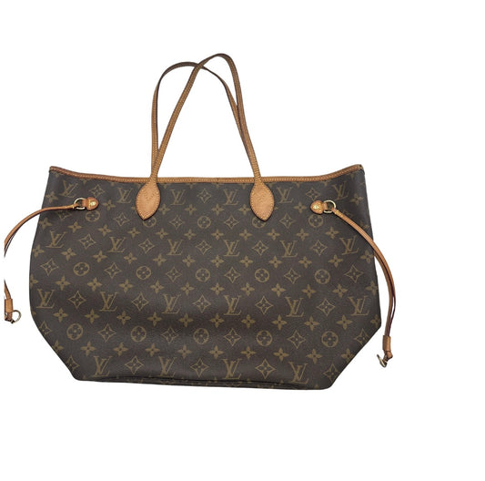 Louis Vuitton Neverfull NM Tote Monogram Canvas, Brown, Leather, Shoulder Bag