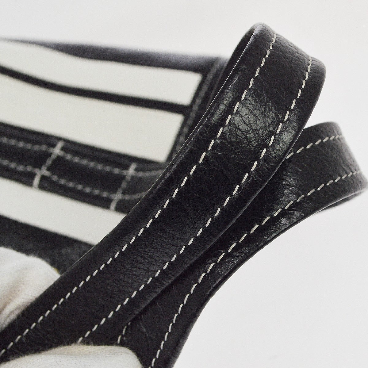 Balenciaga Barbes East West Shopper Tote Striped Leather, Black, Leather, Tote Bag