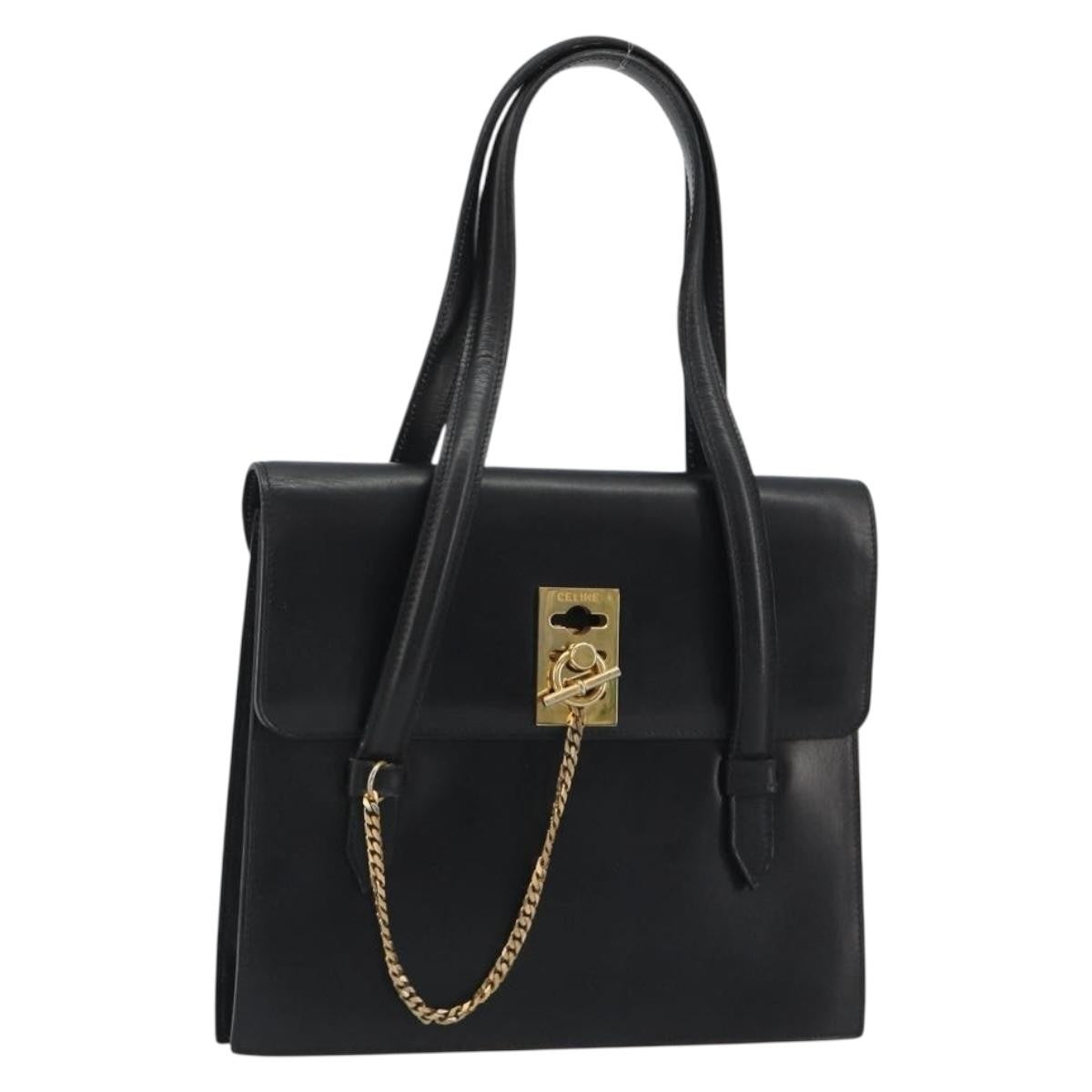 Celine Handbag Leather, Black, Leather, Handbag
