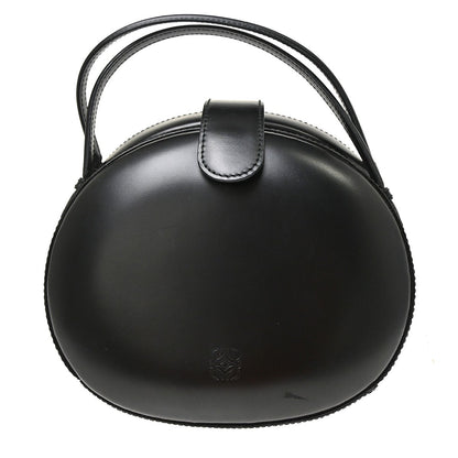 Loewe Anagram Leather, Black, Leather, Handbag
