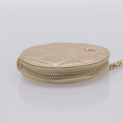 Chanel Pearl Crown CC Multi Pouches Wristlet Quilted Lambskin, Gold, Leather, Clutch