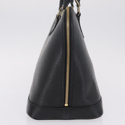 Louis Vuitton Alma Epi Leather, Black, Leather, Handbag
