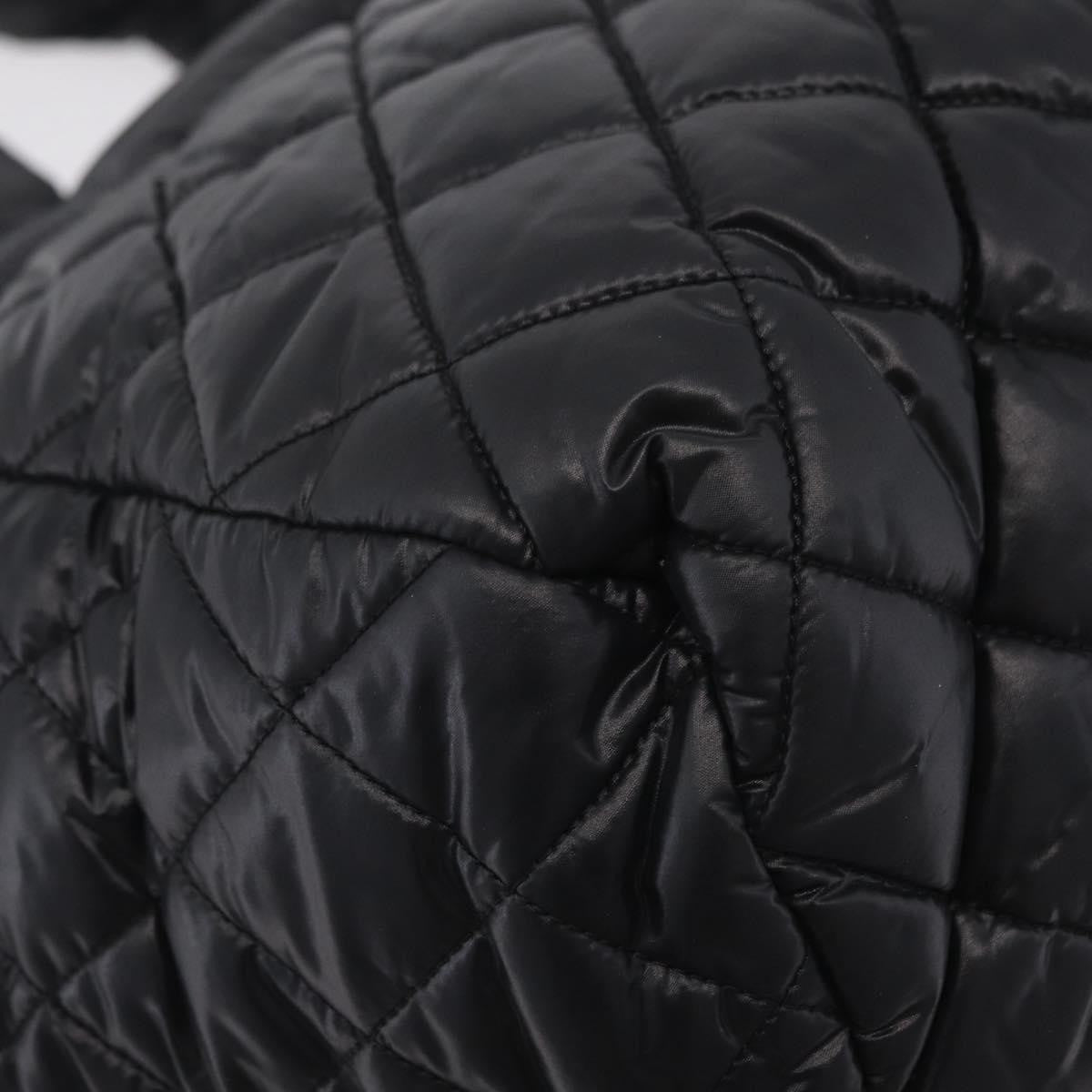 Chanel Coco Cocoon Bowling Quilted Nylon, Black, Nylon, Handbag