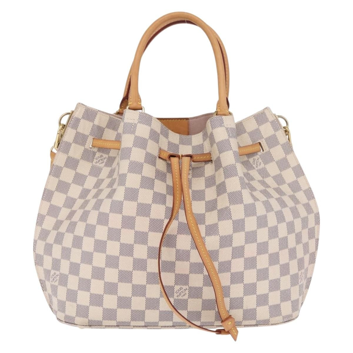 Louis Vuitton Girolata Damier, White, Canvas, Handbag