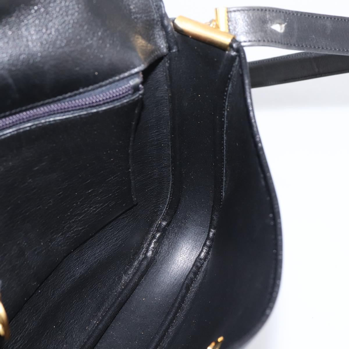 Christian Dior Shoulder Leather, Black, Leather, Shoulder Bag