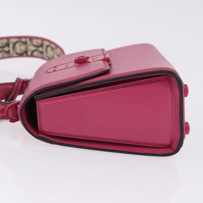 Salvatore Ferragamo Boxyz Top Handle Leather, Pink, Leather, Handbag