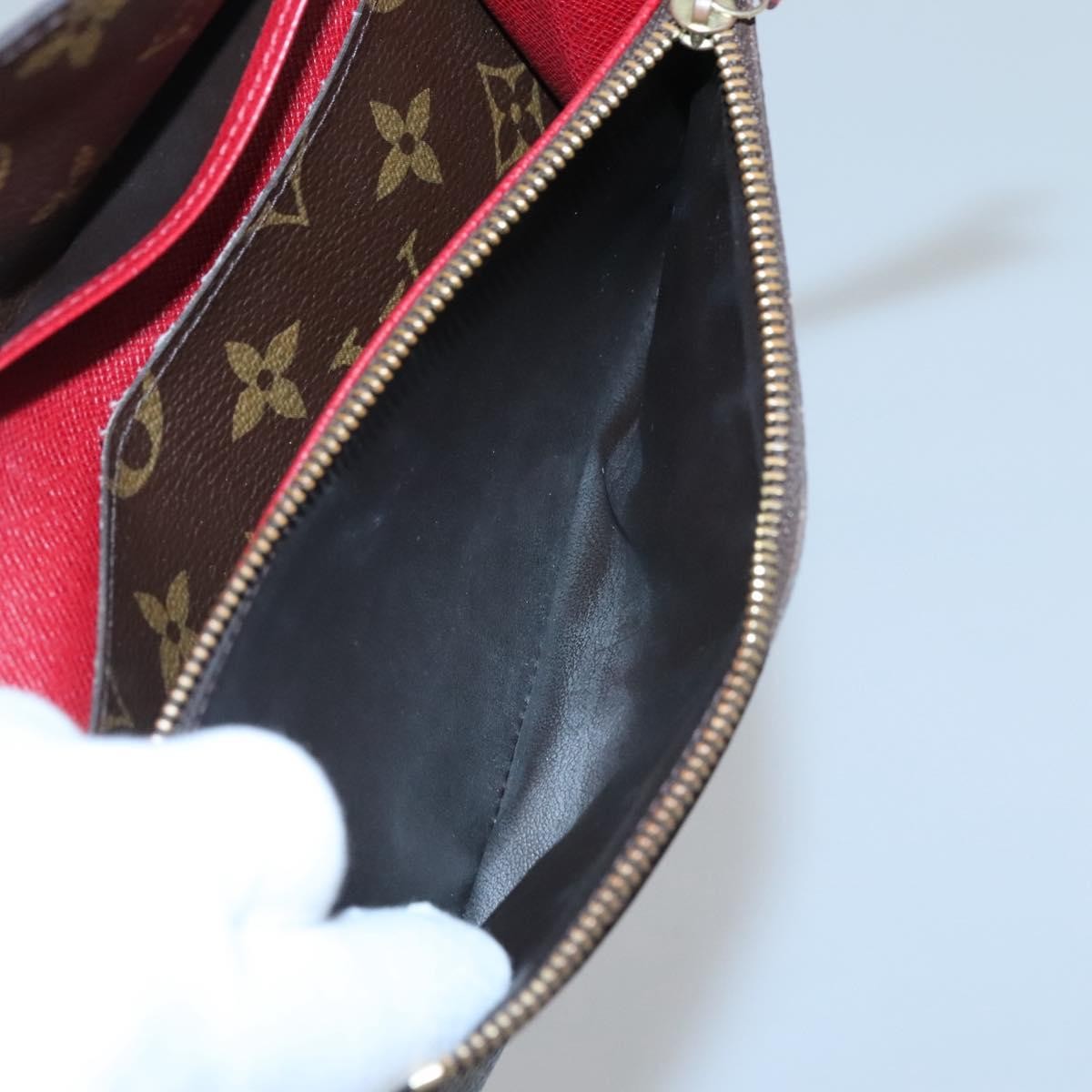 Louis Vuitton Emilie Monogram Canvas, Red, Canvas, Wallet